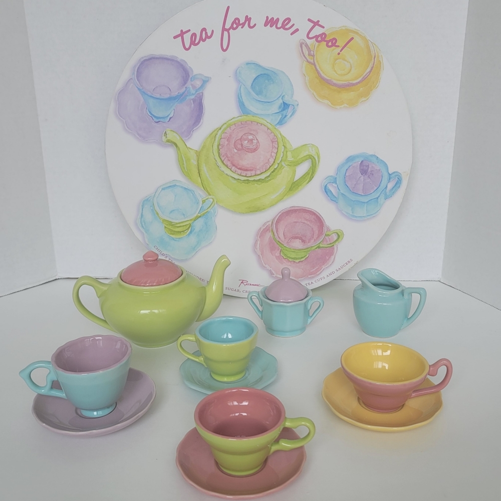 Rosanna Child's Tea For Me Too 13-Piece Ceramic Tea Party Set